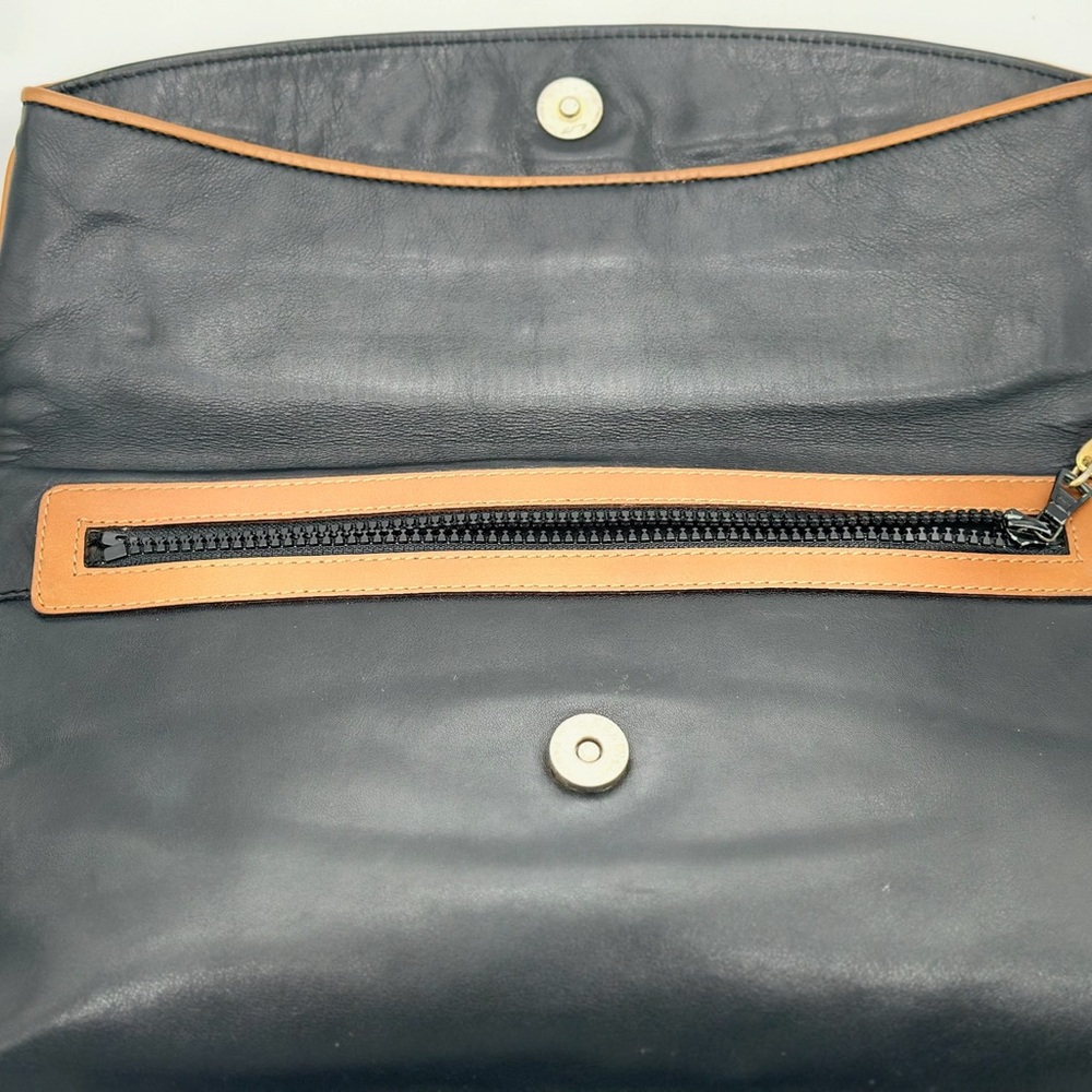 Celine Black and Tan Leather Clutch - Picture 11 of 16